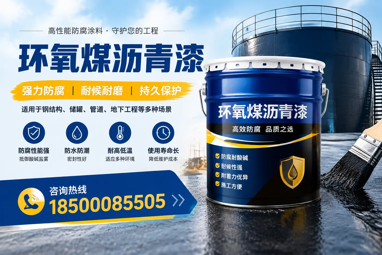 环氧煤沥青漆在工业中的应用，昌江企业的选择